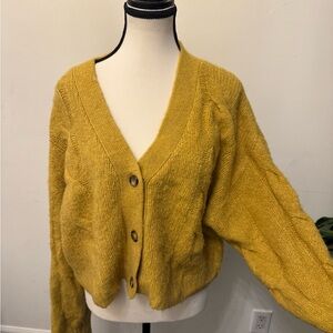 Cozy Mustard Yellow Women's Cardigan